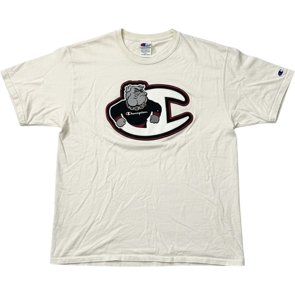 Champion Heritage White Bulldog Graphic Logo T-Shirt GT19T WHC Mens Large